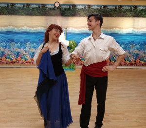Ariel and Eric dance a sailors jig
