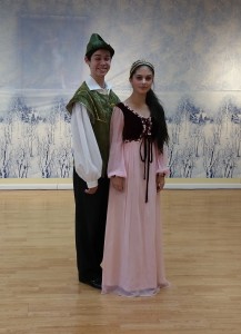 Robin Hood and Maid Marion ready to dance