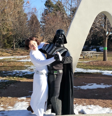 Darth Vader dancing with daughter Leia