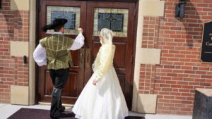 knocking on the church door