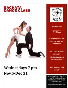 November/December  Salsa Club Bachata Dance Class