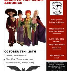 October Monster Line Dance Aerobics Class